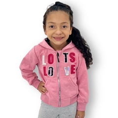 Blusa Moletom Infantil Com Zíper Menina Fashion Moda Frio