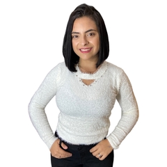 Blusa Pelinho Pelo Felpudo Feminino Inverno Frio Cropped - ANJ MODAS