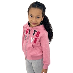 Blusa Moletom Infantil Com Zíper Menina Fashion Moda Frio - comprar online