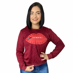 Blusa De Frio Manga Longa Moletinho Feminina Inverno - loja online