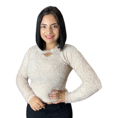 Blusa Pelinho Pelo Felpudo Feminino Inverno Frio Cropped - ANJ MODAS