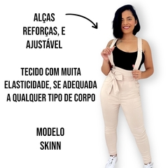 Macacão Jardineira Calça Bengaline Skinny Clochard - ANJ MODAS