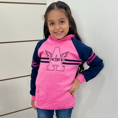 Blusa Moletom Menina Fechada C/Touca Flanelada Com Punho - comprar online