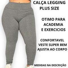 Imagem do Calça Legging Feminina Suplex Plus Size Cintura Alta