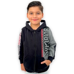 Blusa De Frio Infantil Moletom Capuz Flanelada Aberta Ziper