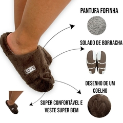 Pantufa Chinelo Emborrachada Feminina Conforto Frio Love - comprar online