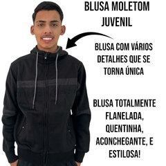 Blusa De Moletom Juvenil Masculina Gangster Importada Aberta - comprar online