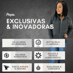 Blusa Moletom Feminina Peluciada Aberta Com Capuz Inverno - loja online