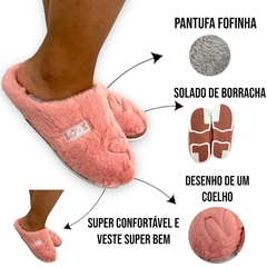 Pantufa Chinelo Emborrachada Feminina Conforto Frio Love