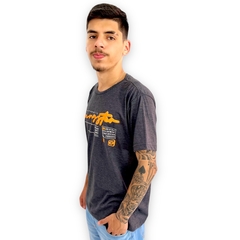 Camiseta Masculina Básica Gola Careca Gangster Estampada