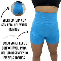 Imagem do Short Legging Academia Levanta Bumbum Sem Costura Detalhada