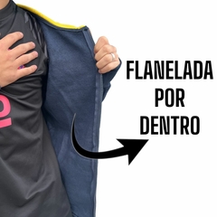 Blusa Flanelada Moletom Ziper Masculina Bolso Capuz Punho - ANJ MODAS