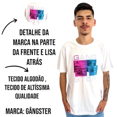 Camiseta Masculina Básica Gola Redonda Gangster Importada - ANJ MODAS