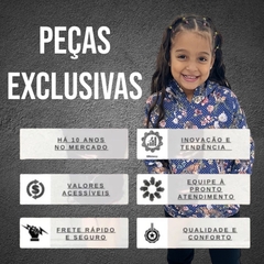 Blusa Flanelada Moletom Menina Fechada Canguru Capuz Punho - comprar online