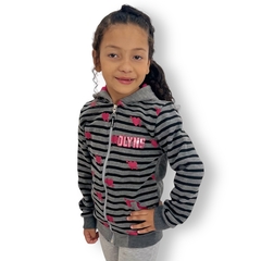 Blusa De Frio Casaco Moletom Infantil Zíper Menina Olyns - comprar online