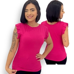 Blusinha Feminina Caneladinha Manguinha Morcego Sem Bojo