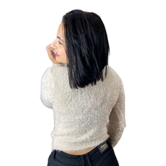 Blusa Pelinho Pelo Felpudo Feminino Inverno Frio Cropped - loja online