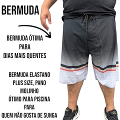 Bermuda Masculina Agua Elastano Plus Size Tamanho Grande - ANJ MODAS