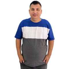 Camiseta Masculina Tamanho Grande Plus Size Gola Redonda na internet