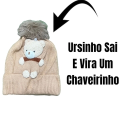 Imagem do Touca Gorro Capuz De Lã C/Pompom Menina e Menino