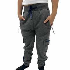 Calça Flanelada Moletom Frio Cargo Infantil Menino Grossa - loja online