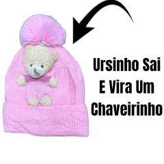 Imagem do Touca Gorro Capuz De Lã C/Pompom Menina e Menino