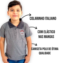 Camiseta Polo Infantil Menino Gangster Camisa Original - ANJ MODAS