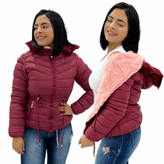 Casaco Feminina Jaqueta Dupla Face Veste Dois Lado Pelinho - comprar online