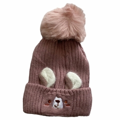 Imagem do Touca Gorro De Pompom Infantil Criança Frio Fofinha Coelho