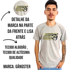 Camiseta Masculina Camisa Estampada Gangster Gola Careca - ANJ MODAS