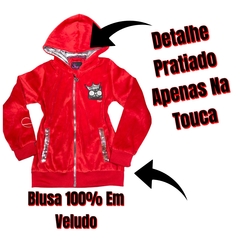 Imagem do BLUSA MOLETOM INFANTIL MENINA COM CAPUZ PREMIUM OLYNS