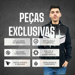 Blusa De Frio Moletom Casaco Ziper MasculinaCapuz Punho - ANJ MODAS