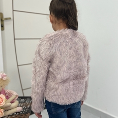 Blusa Casaco De Pelinho Menina Infantil Com Botoes Inverno - ANJ MODAS