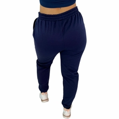 Calça Moletom Feminina Flanelada Lisa Sem Estampa Com Punho - ANJ MODAS