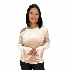 Blusinha Blusa Feminina Manga Longa Morcego Camurça Inverno - loja online