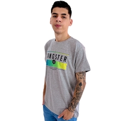 Camiseta Masculina Gansgster Malha Premium Gola Careca - ANJ MODAS