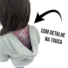 Blusa De Moletom Frio Menina Aberta Capuz Estilosa Top - ANJ MODAS