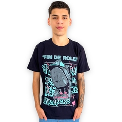 Camiseta Masculina Manga Curta Gola Careca Estampada Basica - loja online