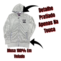 BLUSA MOLETOM INFANTIL MENINA COM CAPUZ PREMIUM OLYNS - loja online