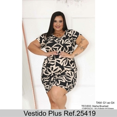 Vestido Feminino Plus Size Tamanho Grande Estampado