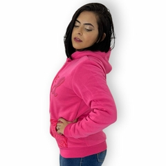 Blusa Moletom Feminina Peluciada Aberta Com Capuz Inverno - ANJ MODAS