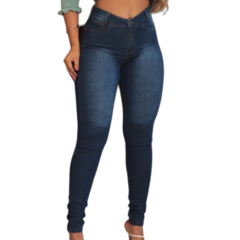 Calça Jeans Feminina Skinny Cós Alto Levanta Bumbum C/ Lycra