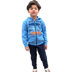 KIT CONJUNTO MOLETOM INFANTIL MENINO PREMIUM ABERTO ZIPER