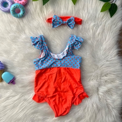 Maio Infantil Menina Bebe + Tiara Laço Proteção Solar Uv 50 - comprar online