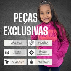 Blusa De Moletom Casaco Menina Infantil Olyns Premium - loja online