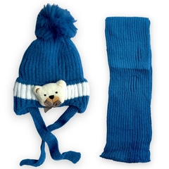 Kit Touca+Cachicol+Infantil Menino Menina Inverno Quentinha