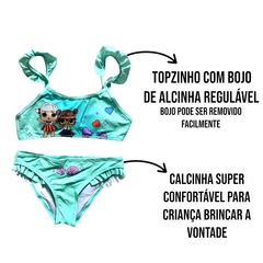 Conjunto Biquíni Cropped Infantil M Praia Lol Juvenil Menina na internet