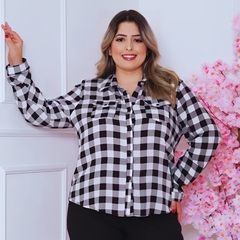 Camisa Xadrez Feminina Plus Size Festa Junina Manga Longa - loja online