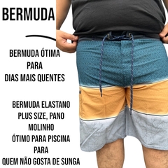 Bermuda Masculina Agua Elastano Plus Size Tamanho Grande - comprar online