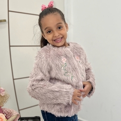 Blusa Casaco De Pelinho Menina Infantil Com Botoes Inverno na internet